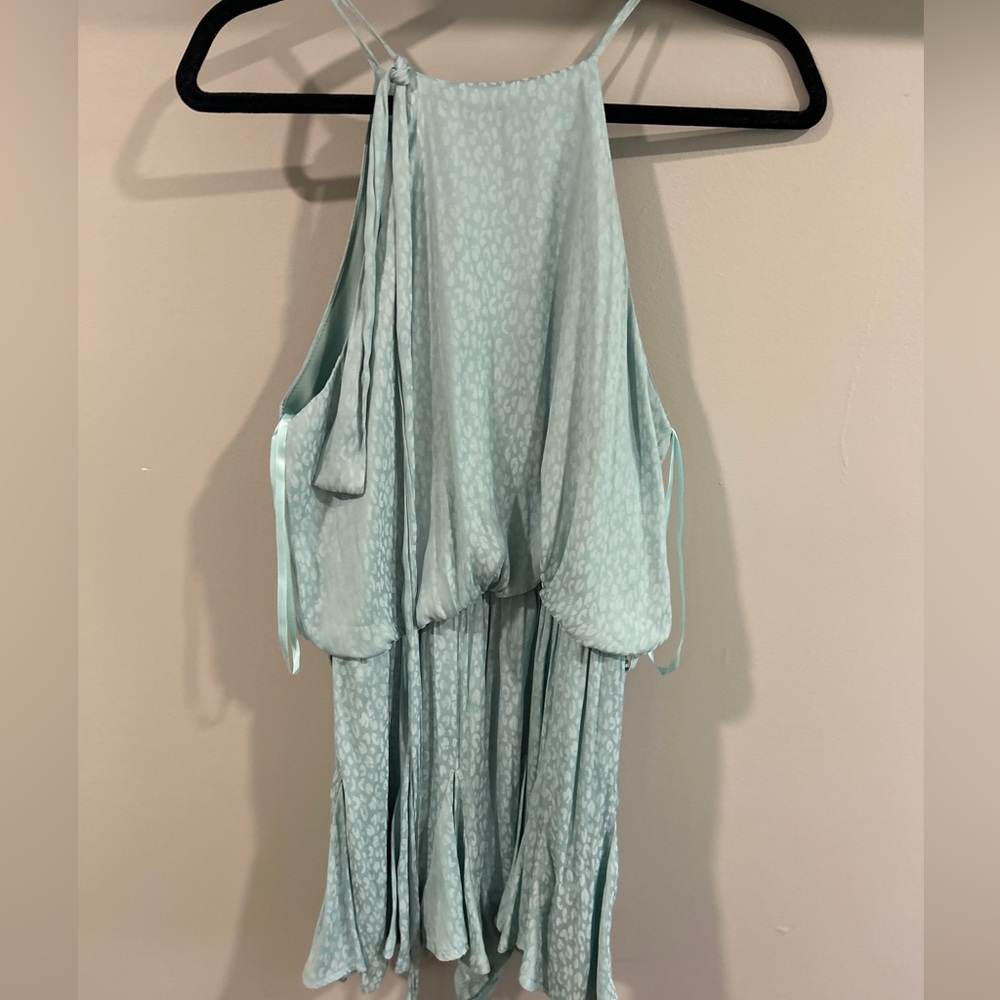 SHE + SKY Blue Cheetah Dress, Sleeveless, Size Small, like new